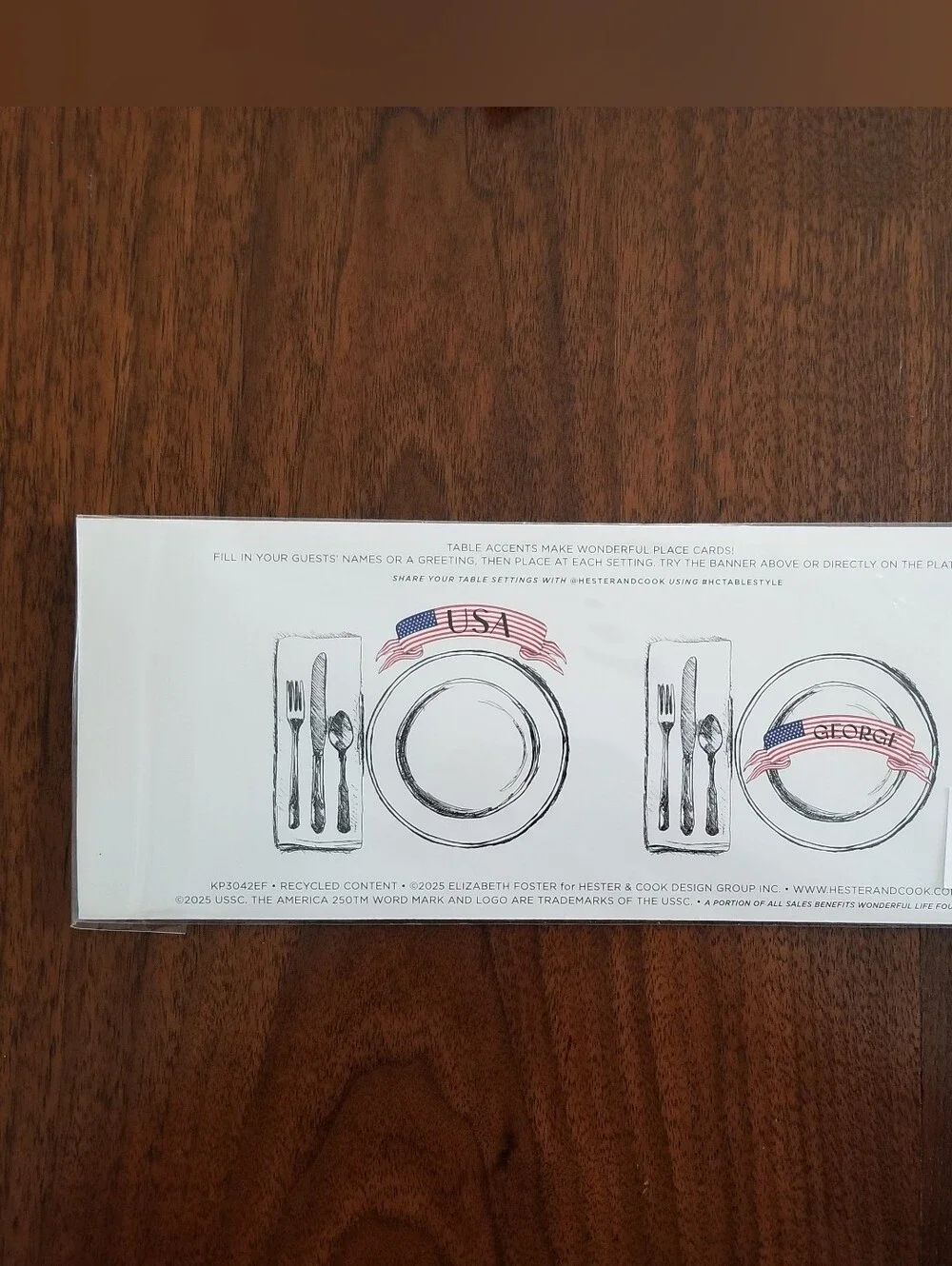 American Flag Banner Table Accent Hester & Cook